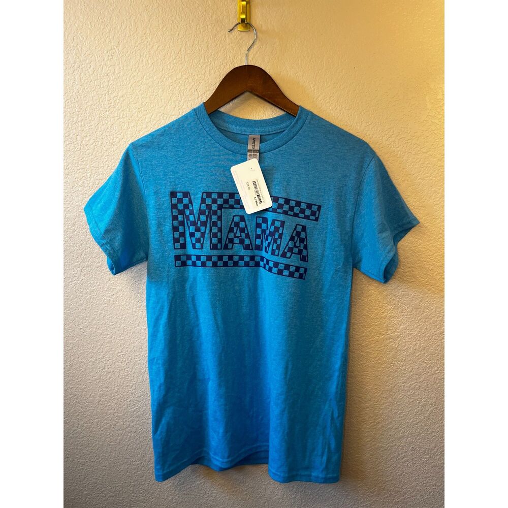 Checkered "MAMA" Graphic Tee - Size S - NWT